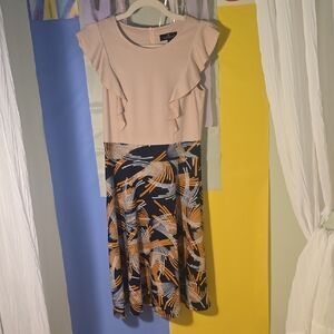Yathon Elegant Cream Dress A LINE